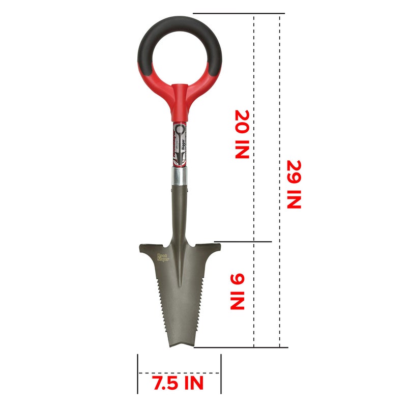 Root Slayer 22411, Mini-Digger Shovel, Red - Image 1